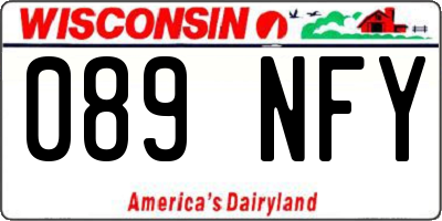 WI license plate 089NFY