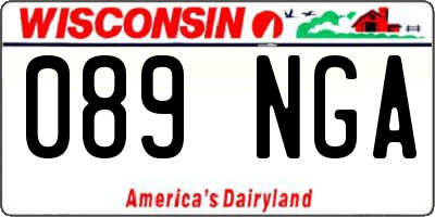 WI license plate 089NGA