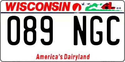 WI license plate 089NGC