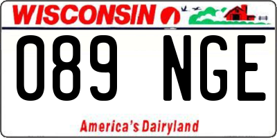 WI license plate 089NGE