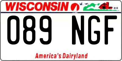 WI license plate 089NGF