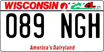 WI license plate 089NGH