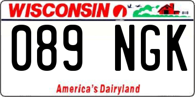 WI license plate 089NGK