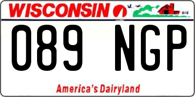 WI license plate 089NGP