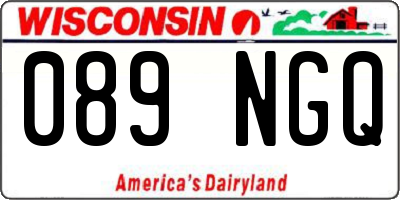 WI license plate 089NGQ