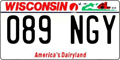 WI license plate 089NGY