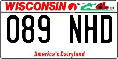 WI license plate 089NHD