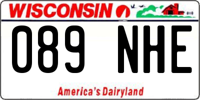 WI license plate 089NHE