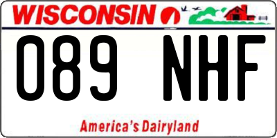 WI license plate 089NHF