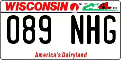 WI license plate 089NHG