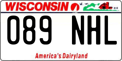 WI license plate 089NHL