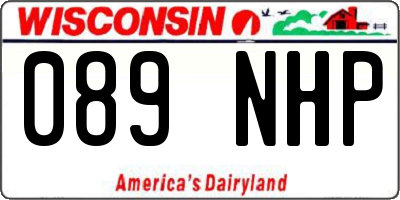 WI license plate 089NHP