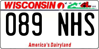 WI license plate 089NHS