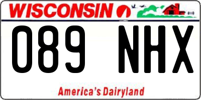 WI license plate 089NHX