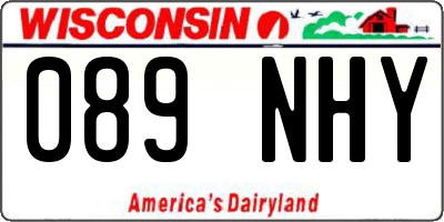 WI license plate 089NHY