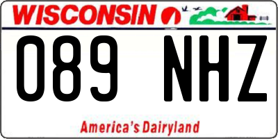 WI license plate 089NHZ