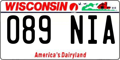 WI license plate 089NIA