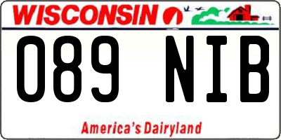 WI license plate 089NIB