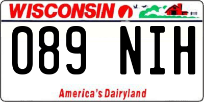 WI license plate 089NIH