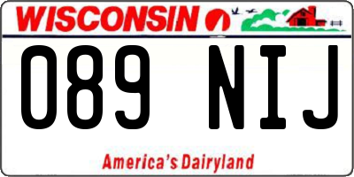 WI license plate 089NIJ