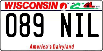 WI license plate 089NIL