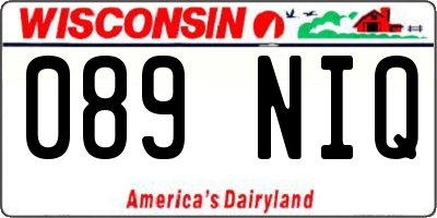 WI license plate 089NIQ