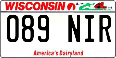 WI license plate 089NIR