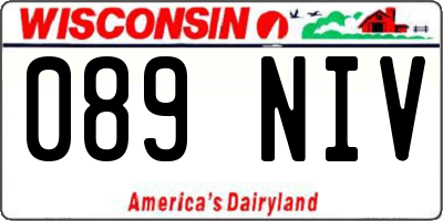 WI license plate 089NIV