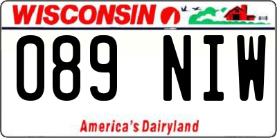 WI license plate 089NIW