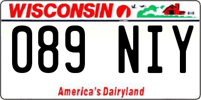 WI license plate 089NIY
