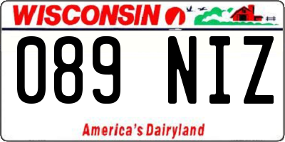 WI license plate 089NIZ