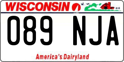 WI license plate 089NJA