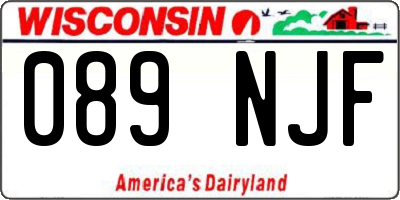 WI license plate 089NJF