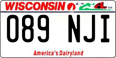 WI license plate 089NJI
