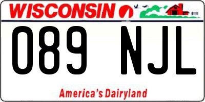 WI license plate 089NJL
