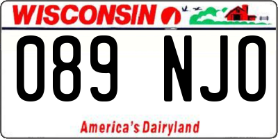 WI license plate 089NJO