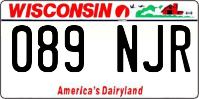 WI license plate 089NJR
