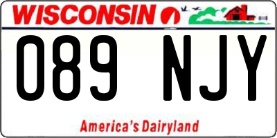 WI license plate 089NJY