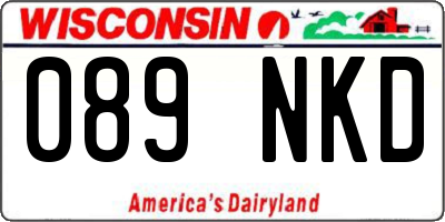 WI license plate 089NKD