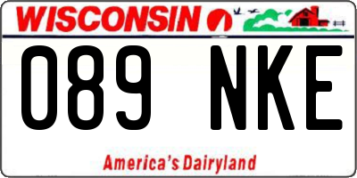 WI license plate 089NKE