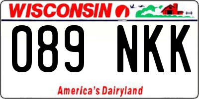 WI license plate 089NKK