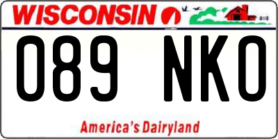 WI license plate 089NKO