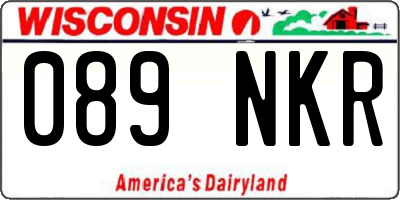 WI license plate 089NKR