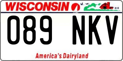 WI license plate 089NKV
