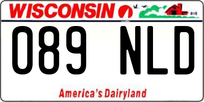 WI license plate 089NLD