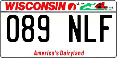 WI license plate 089NLF