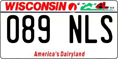 WI license plate 089NLS