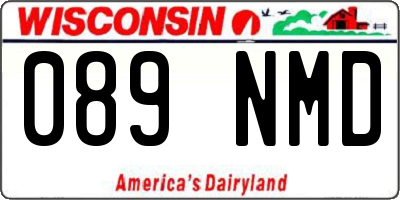 WI license plate 089NMD