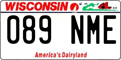 WI license plate 089NME