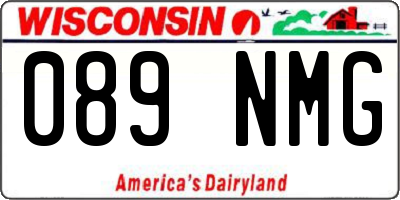 WI license plate 089NMG